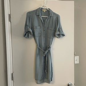 Anthropologie Cloth & Stone Chambray Shirt Dress